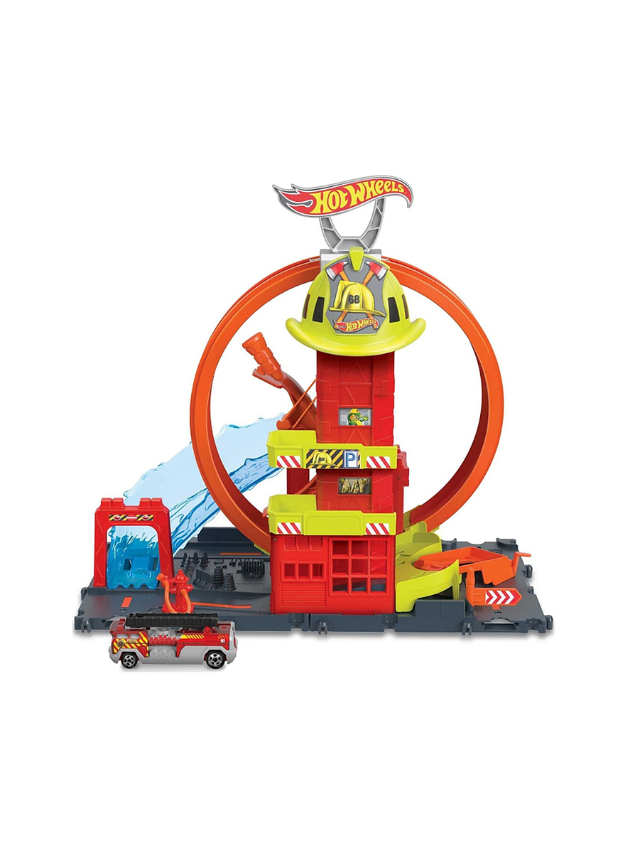 Hot Wheels Estacion De Bomberos Super Loop Mattel 2