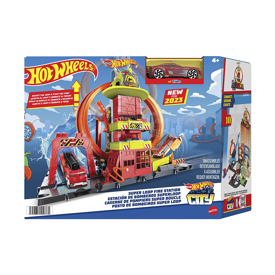 Hot Wheels Estacion De Bomberos Super Loop Mattel 1