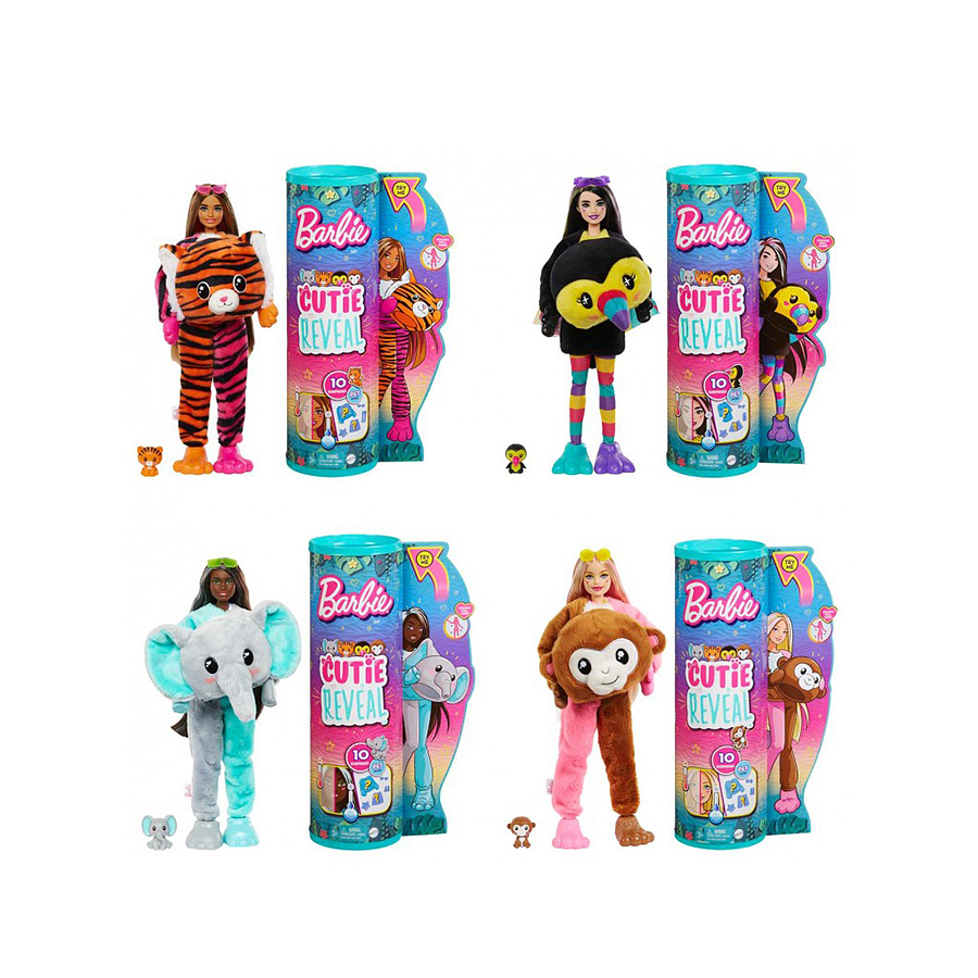 Barbie Cutie Reveal Amigos De La Selva Mattel 1