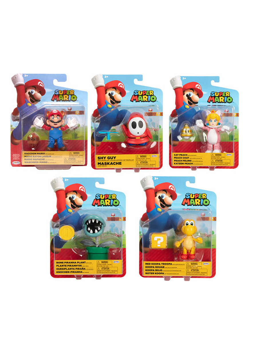 Super Mario Figuras Surtidas 4 Pulgadas Articuladas 1
