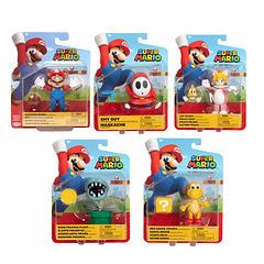 Super Mario Figuras Surtidas 4 Pulgadas Articuladas