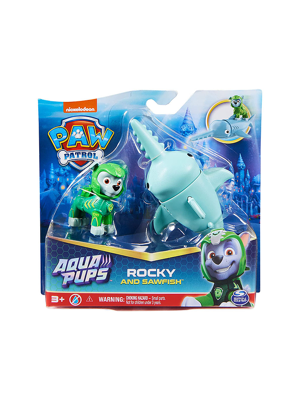 Paw Patrol Aqua Pups Cachorro Con Mascota  11