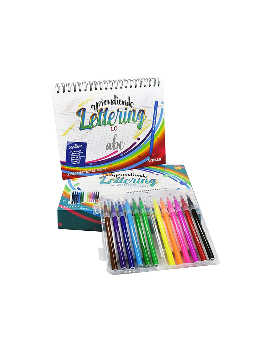 Kit Aprendiendo Lettering X 12 Plumones 2