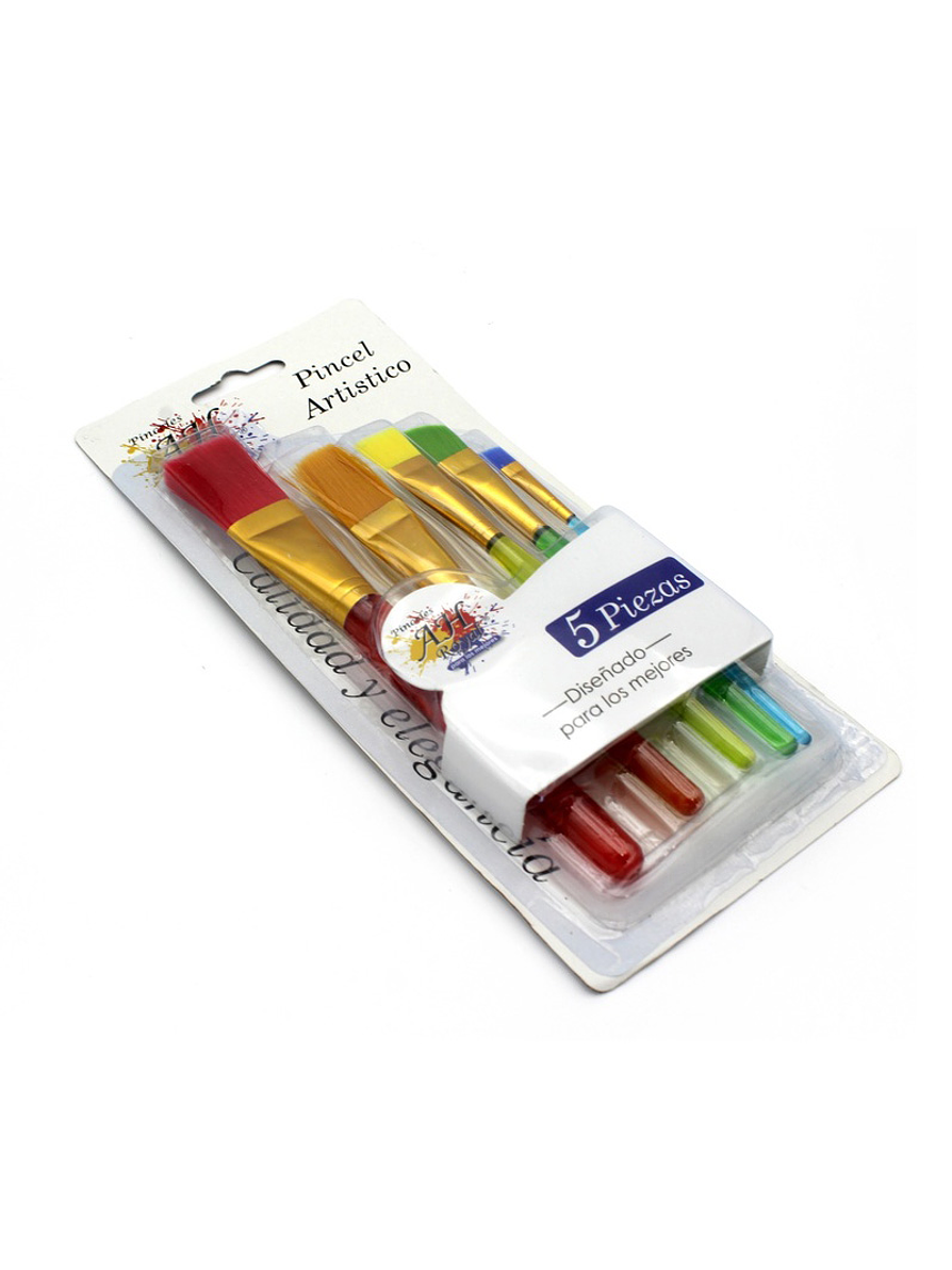 Juego De Pinceles Acrílicos Ah Royal X 5 Unidades 3