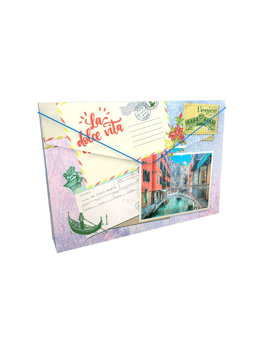 Carpeta Plástica Fuelle Flower Power 3