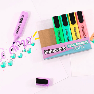 Resaltador Pastel Primavera X 6 Unidades 