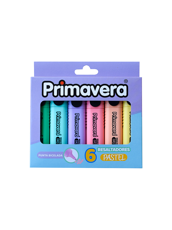 Resaltador Pastel Primavera X 6 Unidades  1