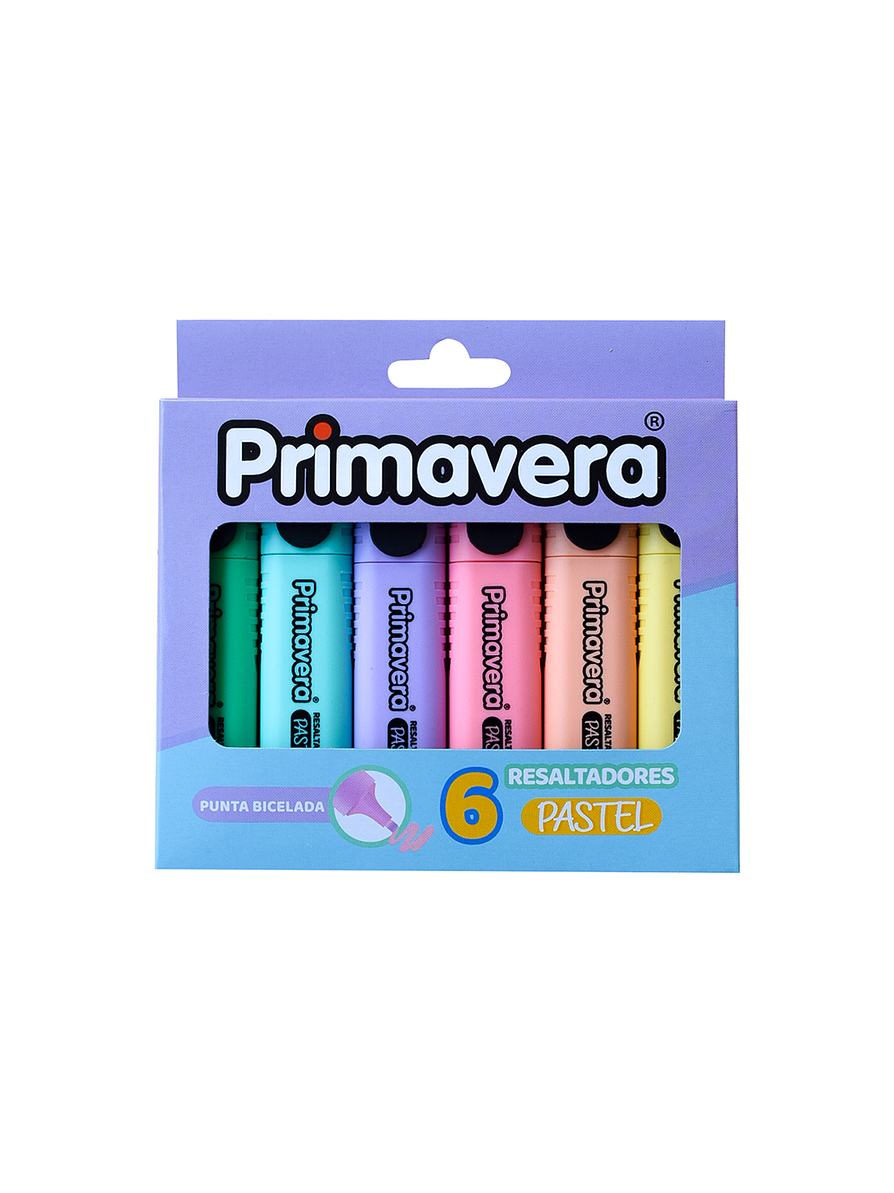 Resaltador Pastel Primavera X 6 Unidades  1
