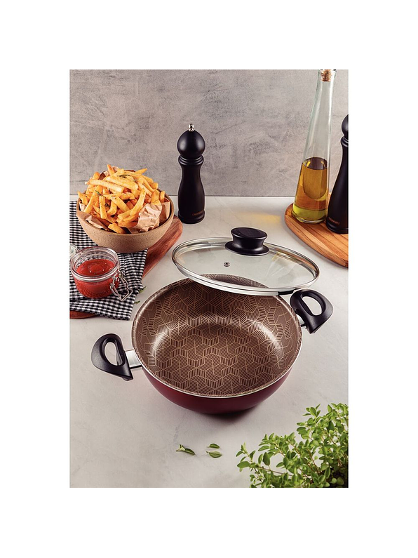 Arrocera Con Tapa Tramontina Paris 24 Cms  2