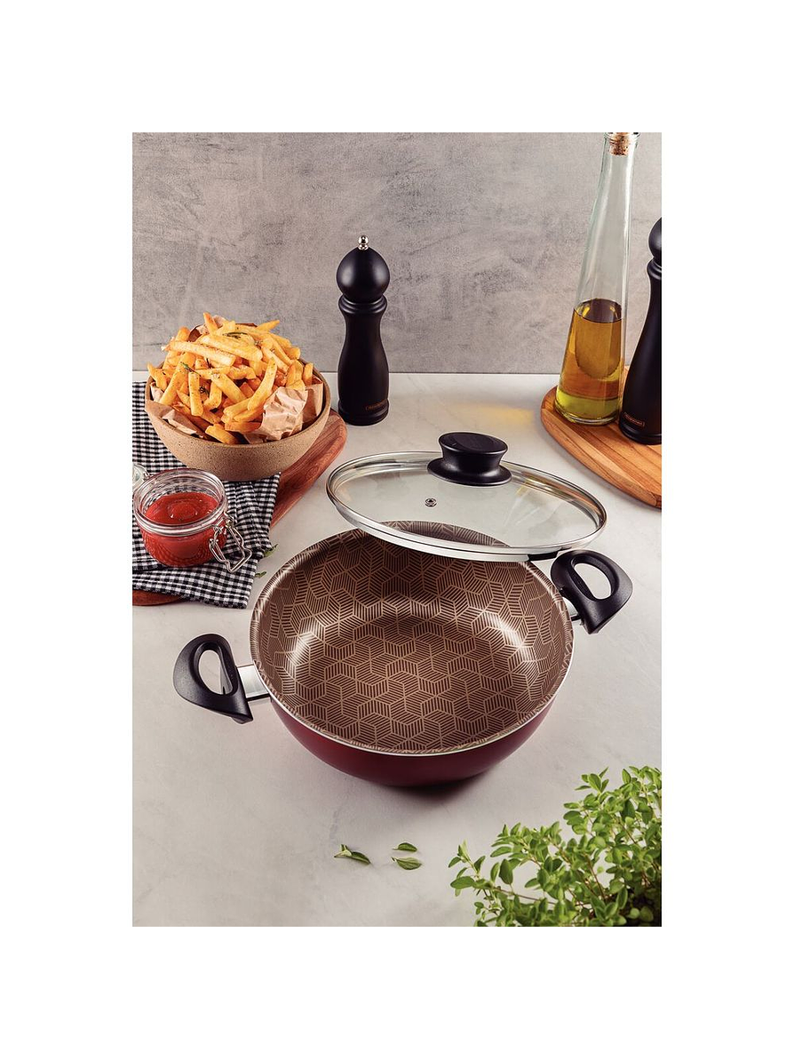 Arrocera Con Tapa Tramontina Paris 24 Cms  2