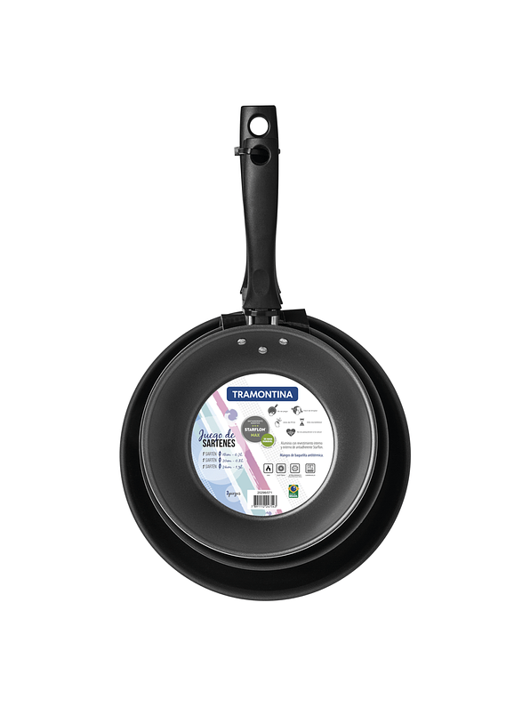 Juego De Sartenes Tramontina Turim X 3 Piezas  2