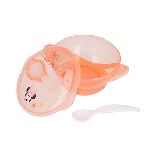 Set De Bowl Con Tapa Y Cuchara Minnie 