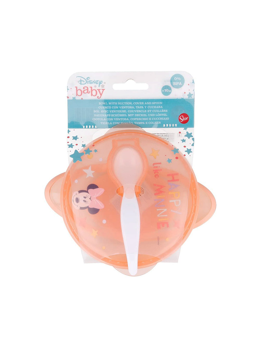 Set De Bowl Con Tapa Y Cuchara Minnie  2