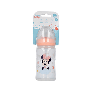 Biberón Cuello Ancho Minnie Mouse 240 Ml 