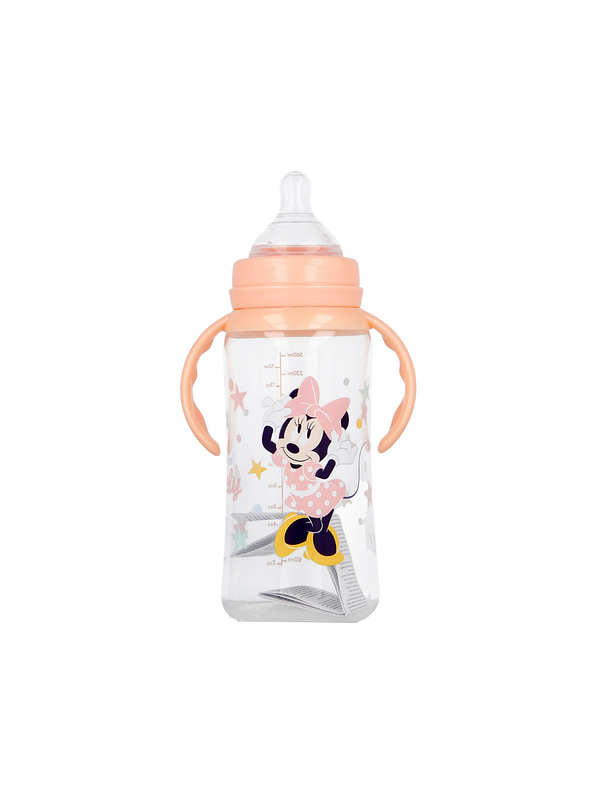 Biberón Cuello Ancho Minnie Mouse 360 Ml Con Asas 3
