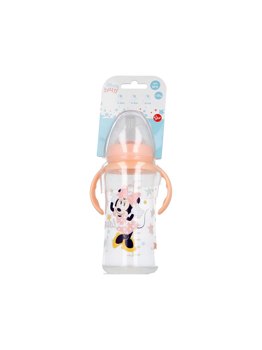 Biberón Cuello Ancho Minnie Mouse 360 Ml Con Asas 2