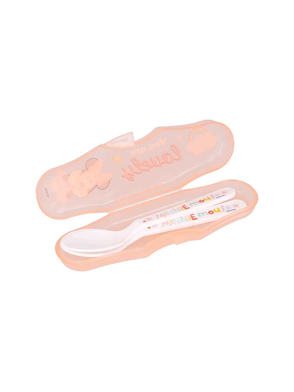 Set Estuche De Cubiertos 2 Piezas Minnie Mouse  3