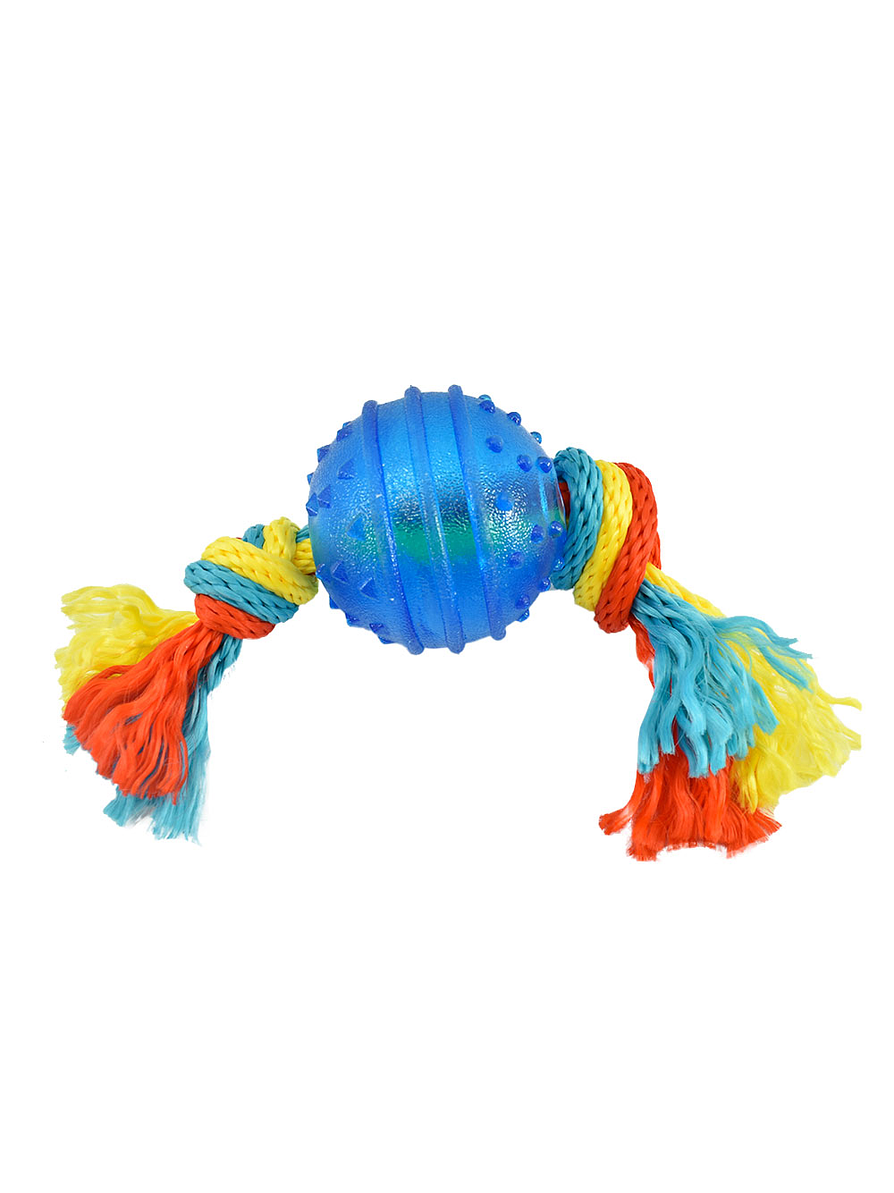 Juguete para mascotas lazo con pelota  1