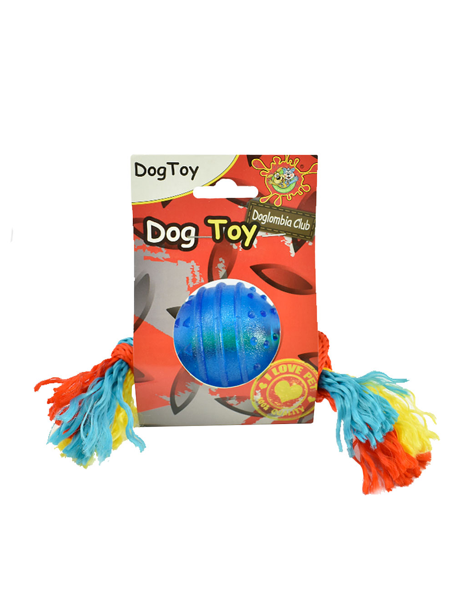 Juguete para mascotas lazo con pelota  2