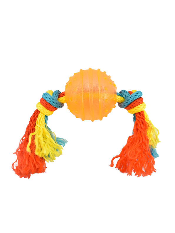 Juguete para mascotas lazo con pelota  3