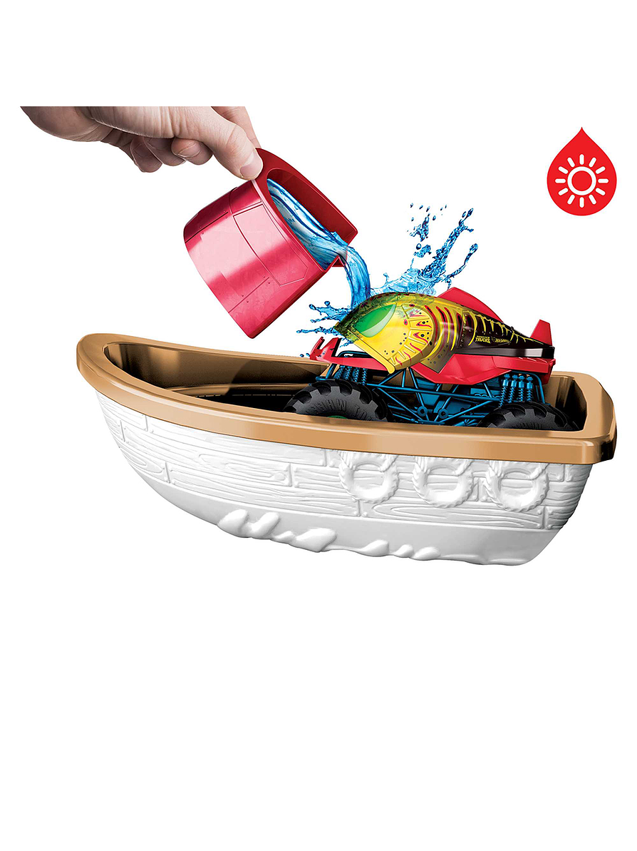 Hot Wheels Monster Trucks Color Shifters Mordida En El Pantano  3