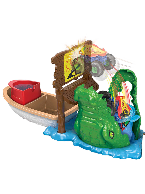 Hot Wheels Monster Trucks Color Shifters Mordida En El Pantano  4