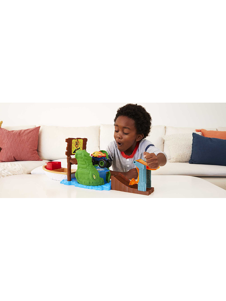 Hot Wheels Monster Trucks Color Shifters Mordida En El Pantano  6