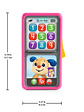 Fisher-Price Smartphone Deluxe De Aprendizaje Rosa - Miniatura 3