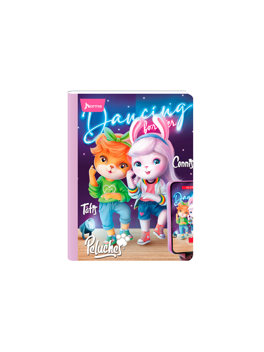 Cuaderno Cosido Peluches 100 Hojas Doble Línea  4