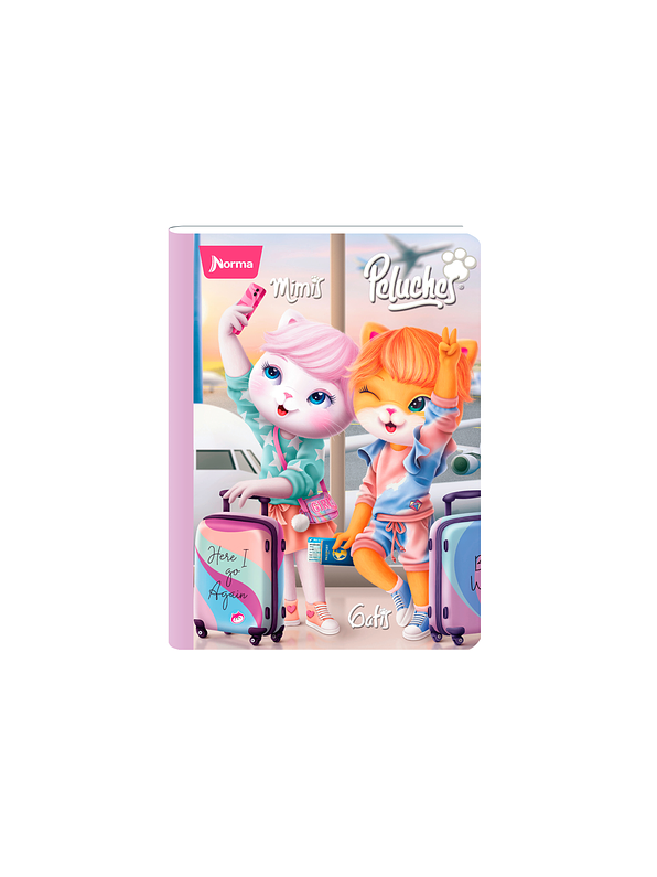 Cuaderno Cosido Peluches 100 Hojas Doble Línea  1