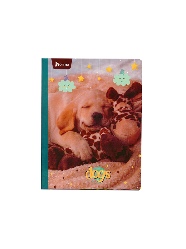 Cuaderno Cosido Norma Dogs 100 Hojas Doble Línea 2