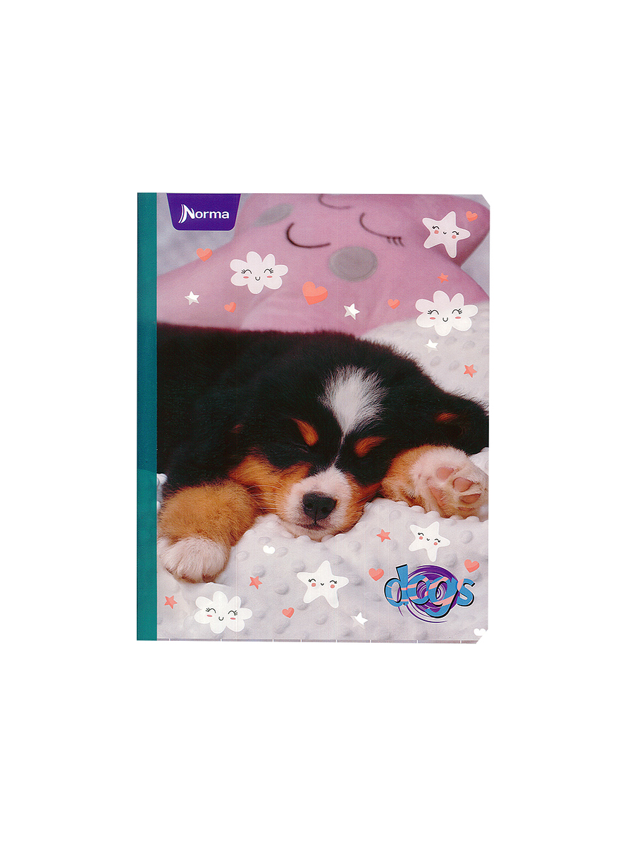 Cuaderno Cosido Norma Dogs 100 Hojas Doble Línea 3