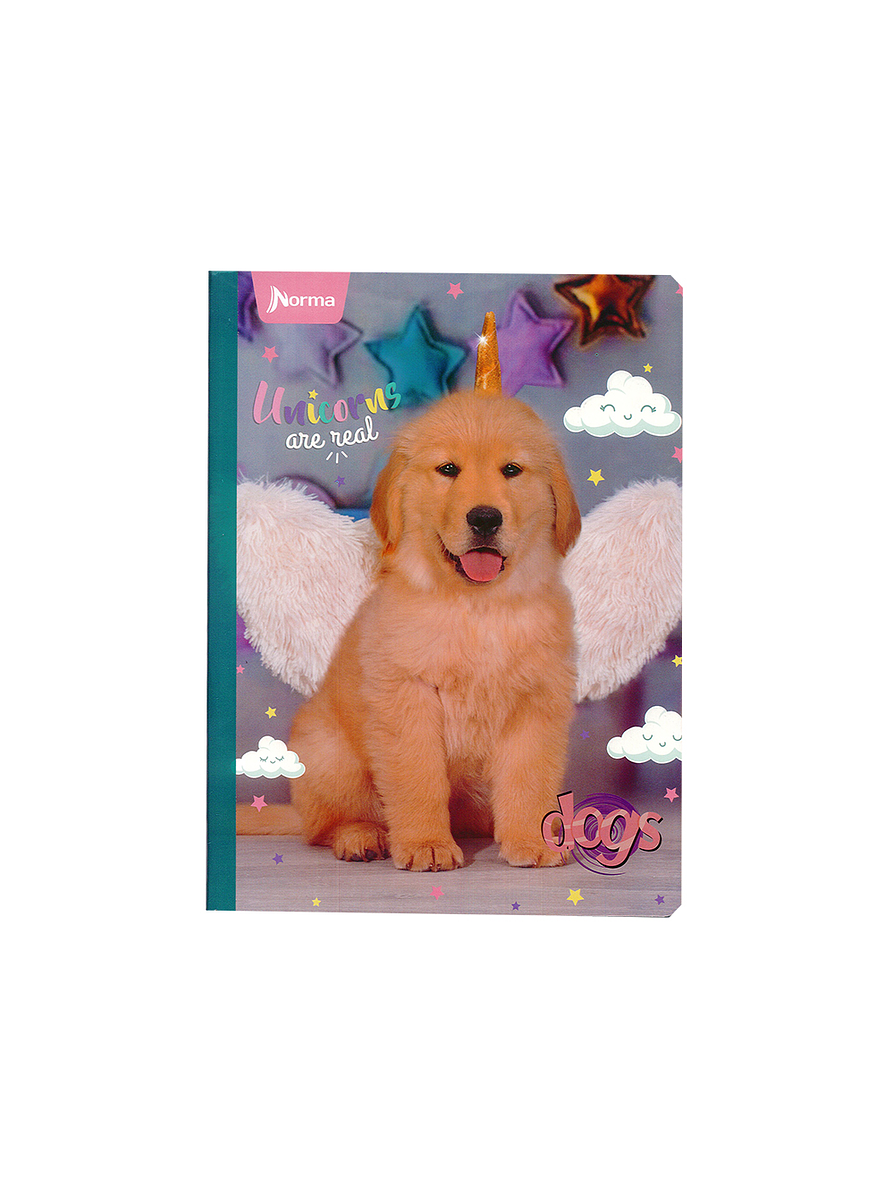 Cuaderno Cosido Norma Dogs 100 Hojas Doble Línea 4