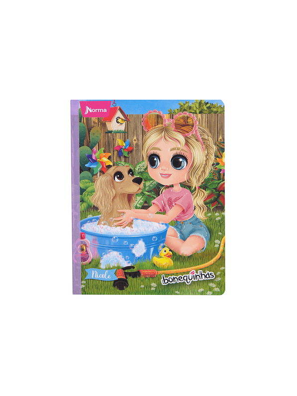 Cuaderno Cosido Bonequinhas 100 Hojas Doble Línea 2