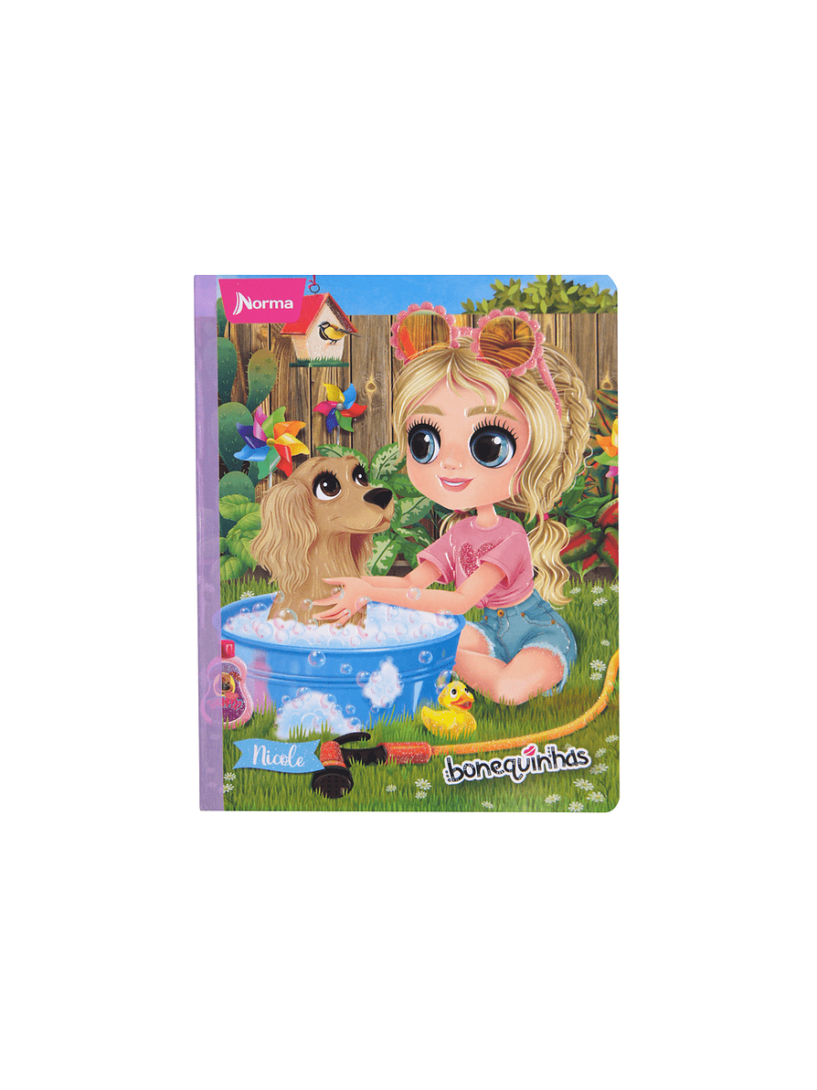 Cuaderno Cosido Bonequinhas 100 Hojas Doble Línea 2