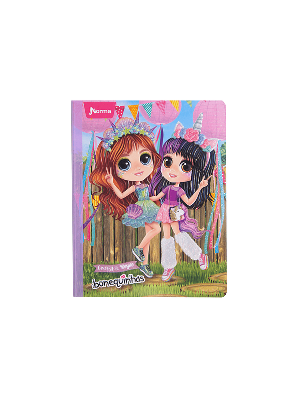 Cuaderno Cosido Bonequinhas 100 Hojas Doble Línea 4