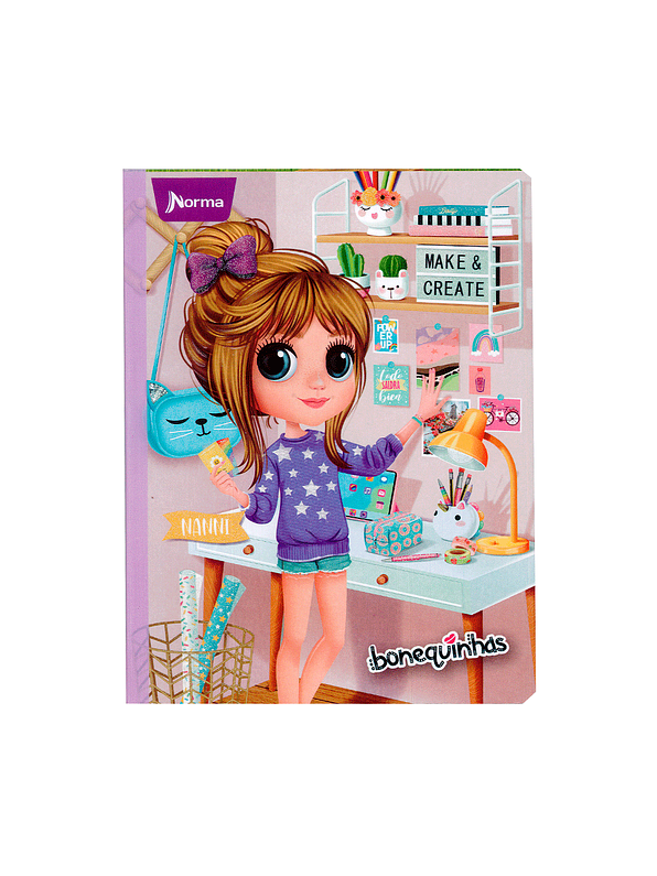 Cuaderno Cosido Bonequinhas 50 Hojas Doble Línea 6