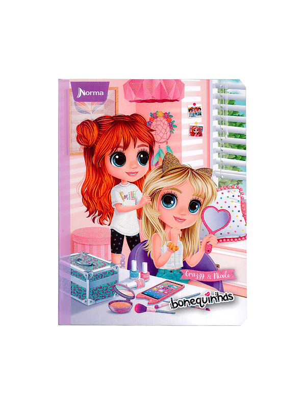 Cuaderno Cosido Bonequinhas 50 Hojas Doble Línea 8