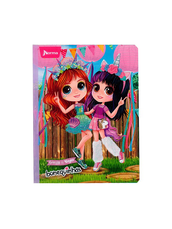 Cuaderno Cosido Bonequinhas 50 Hojas Doble Línea 9