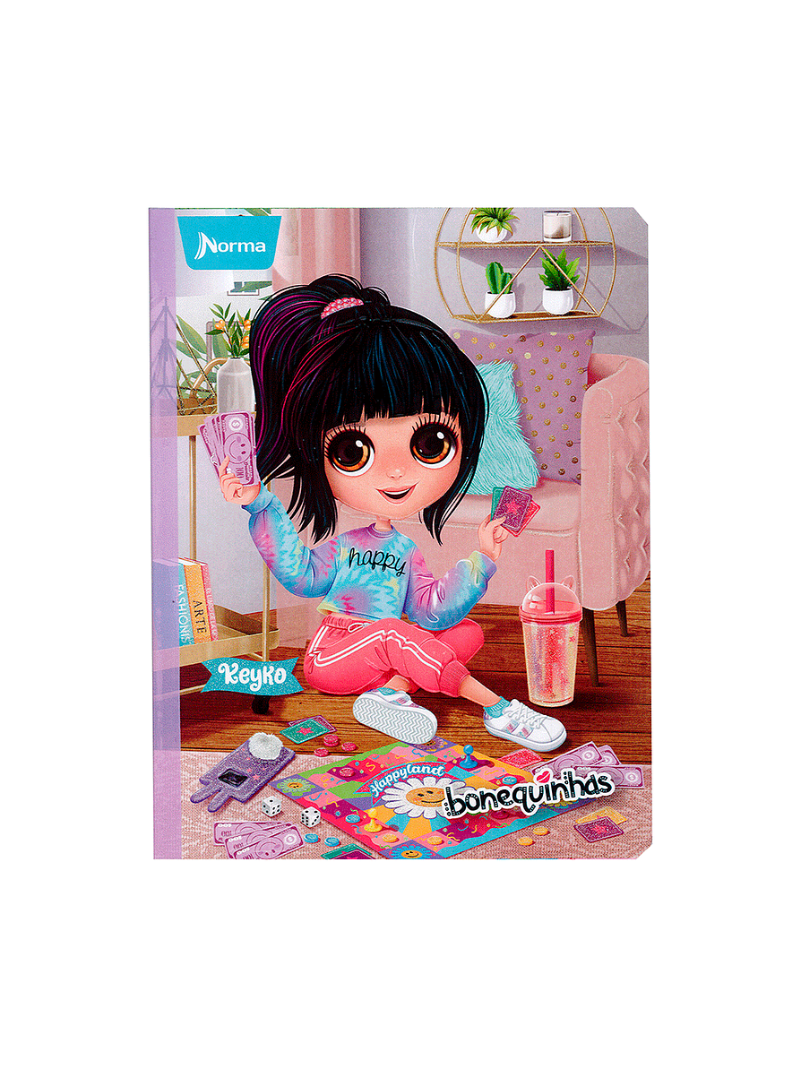 Cuaderno Cosido Bonequinhas 50 Hojas Doble Línea 11