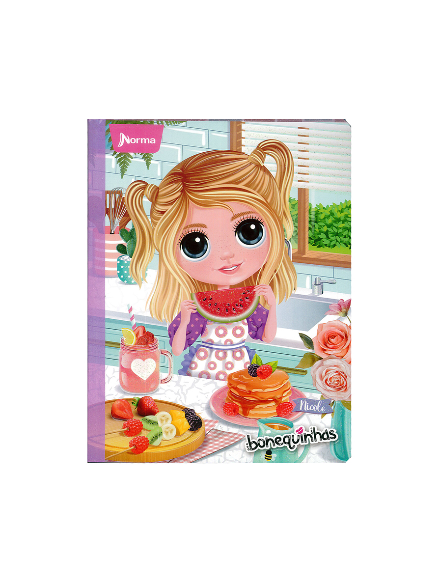 Cuaderno Cosido Bonequinhas 50 Hojas Doble Línea 2