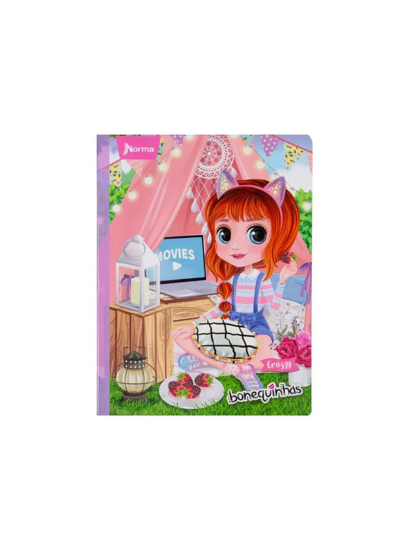 Cuaderno Cosido Bonequinhas 50 Hojas Doble Línea 3