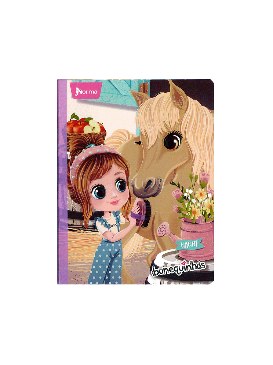 Cuaderno Cosido Bonequinhas 50 Hojas Doble Línea 5