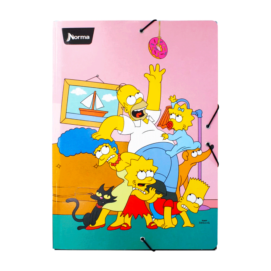 Carpeta Escolar Cartón The Simpson  2