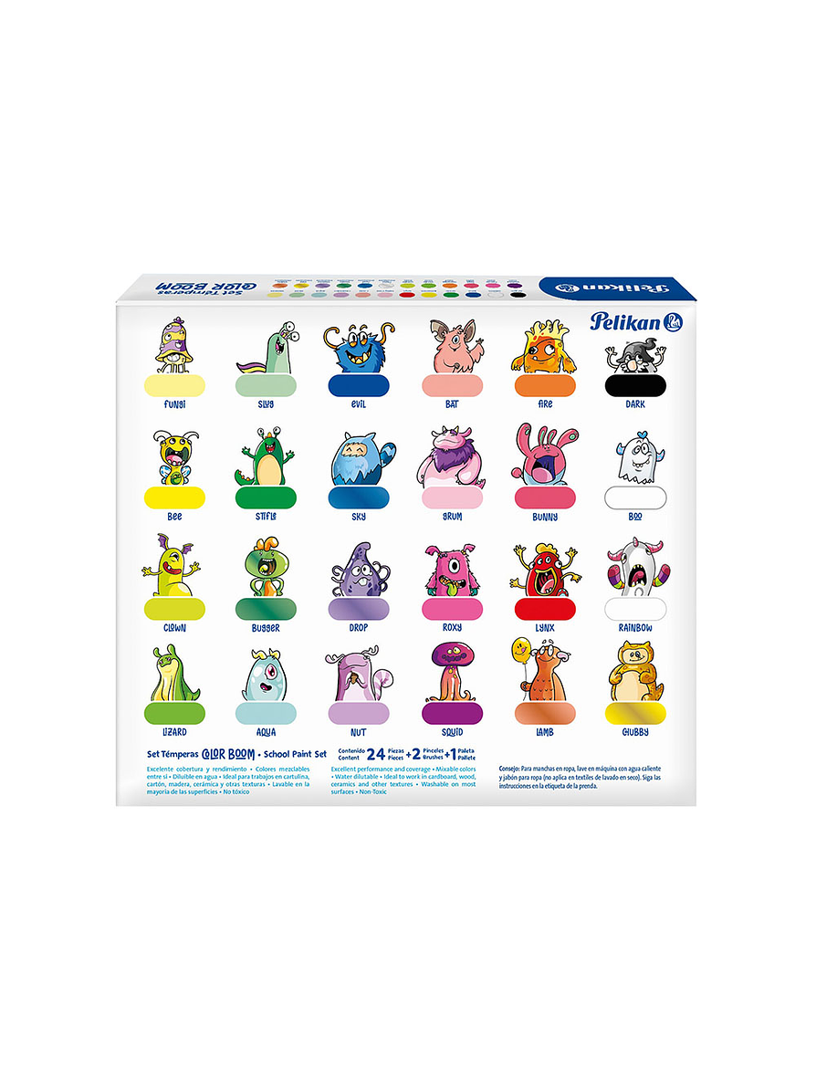 Set Tempera Color Boom X 24 Unidades  2