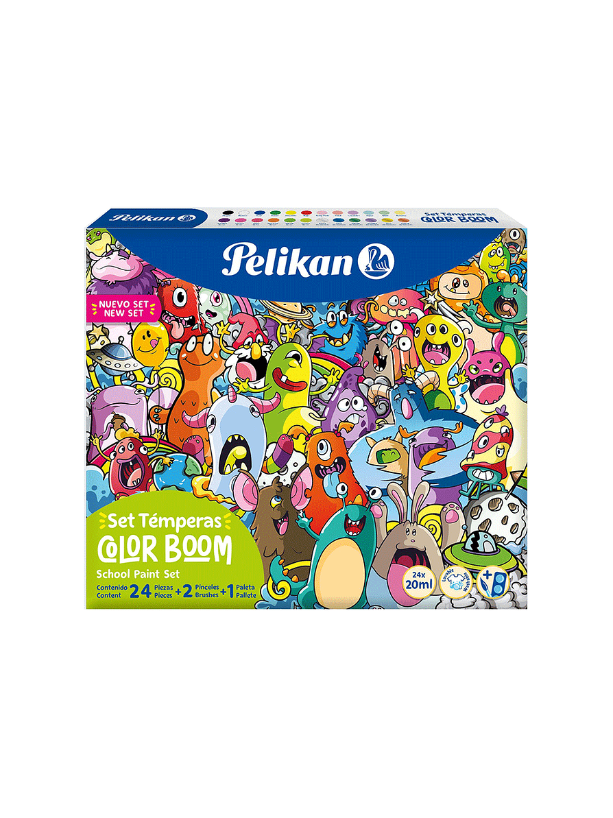 Set Tempera Color Boom X 24 Unidades  1