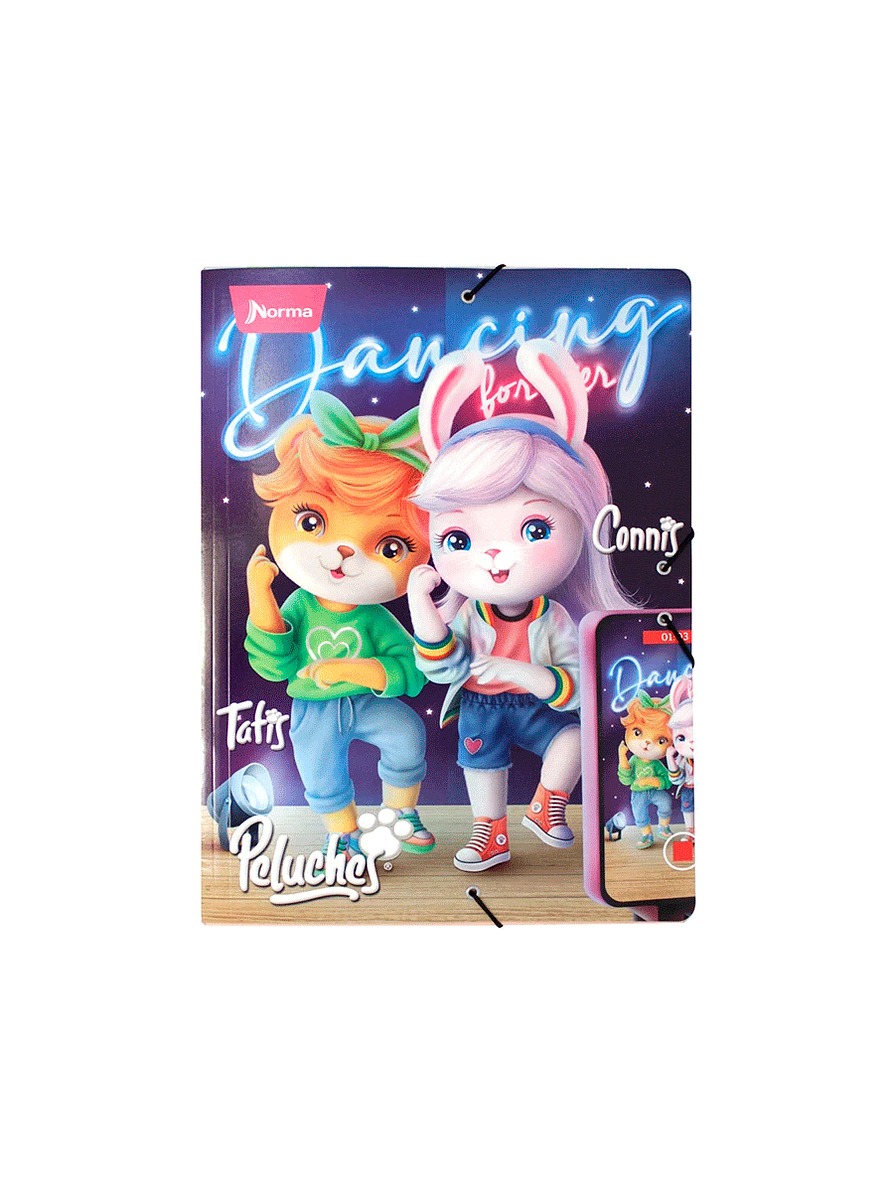 Carpeta Escolar Cartón Peluches  1