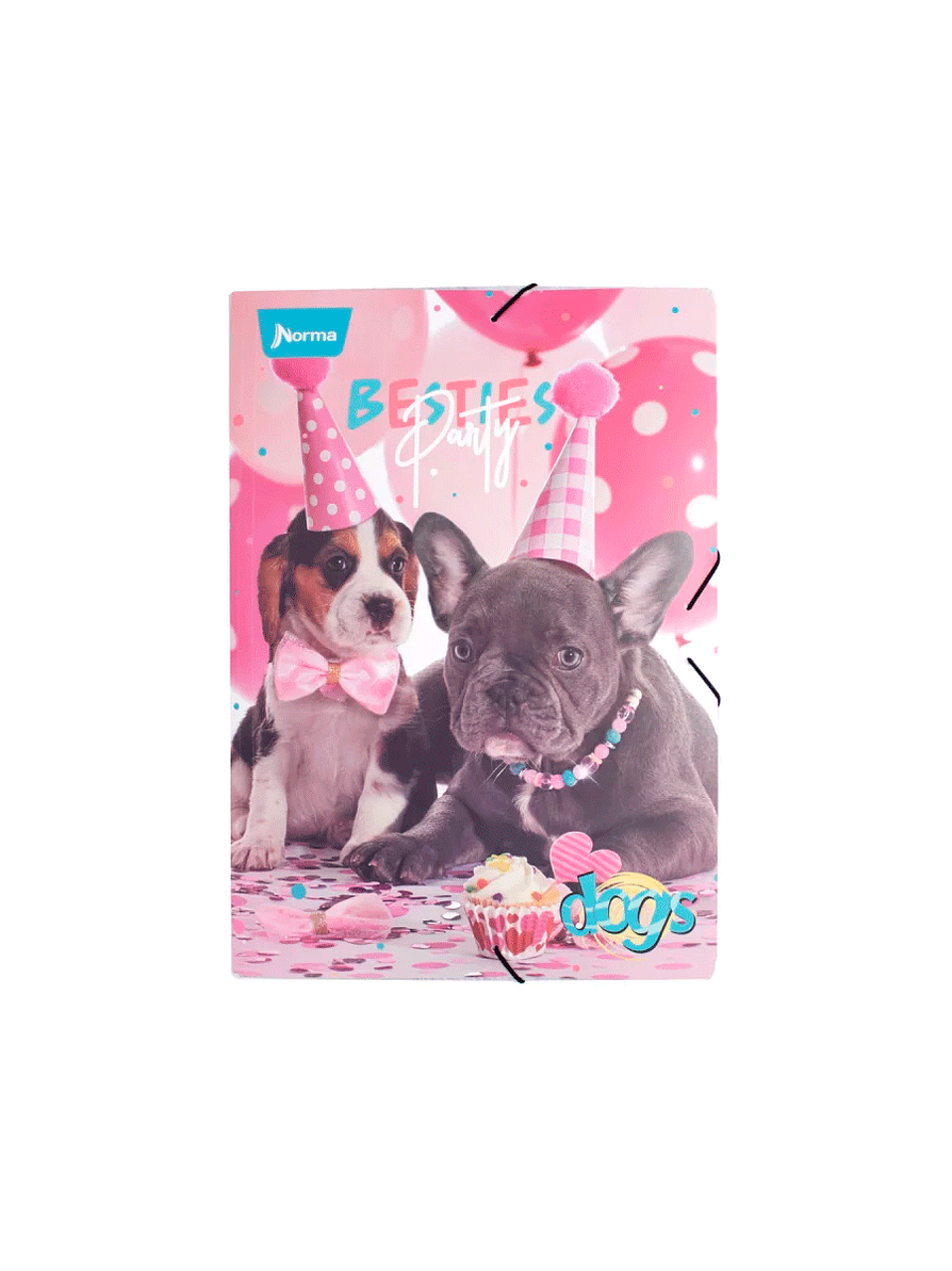 Carpeta Escolar Plastificada Dogs  2