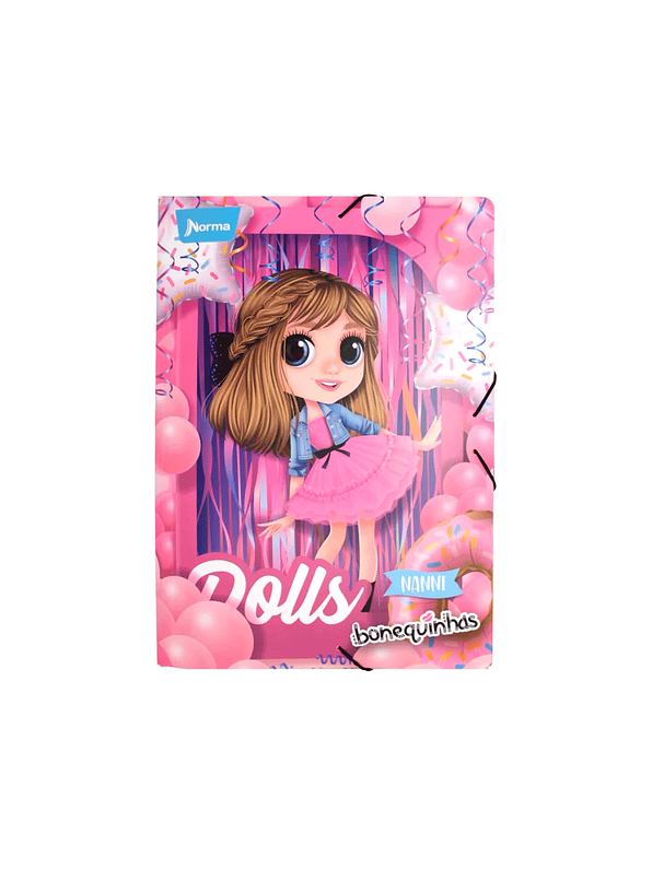 Carpeta Escolar Plastificada Bonequinhas  1