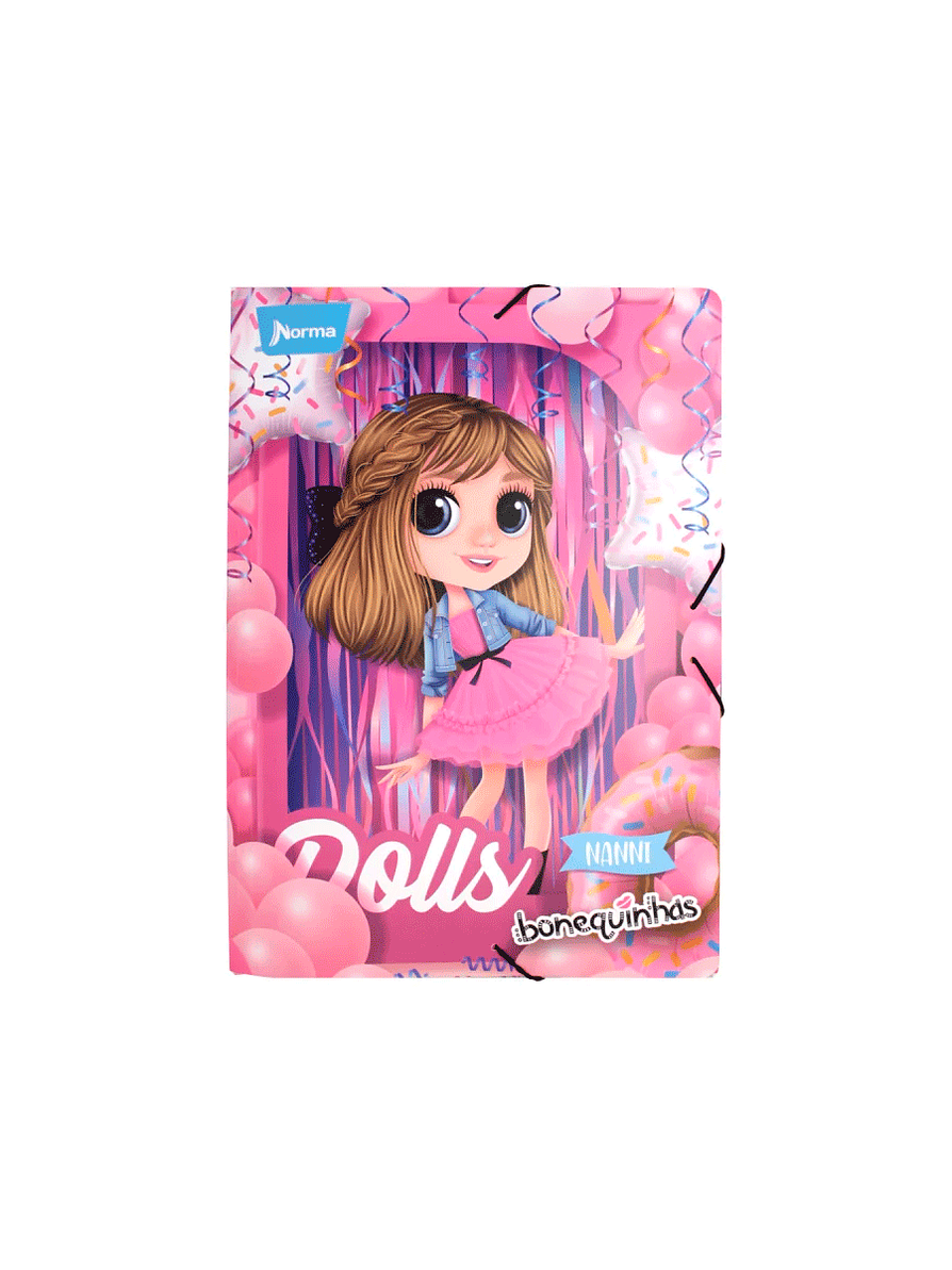 Carpeta Escolar Plastificada Bonequinhas  1